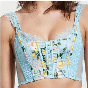 Victoria's Secret Unlined Lace - Up Corset Top Dream Angels Size XS
